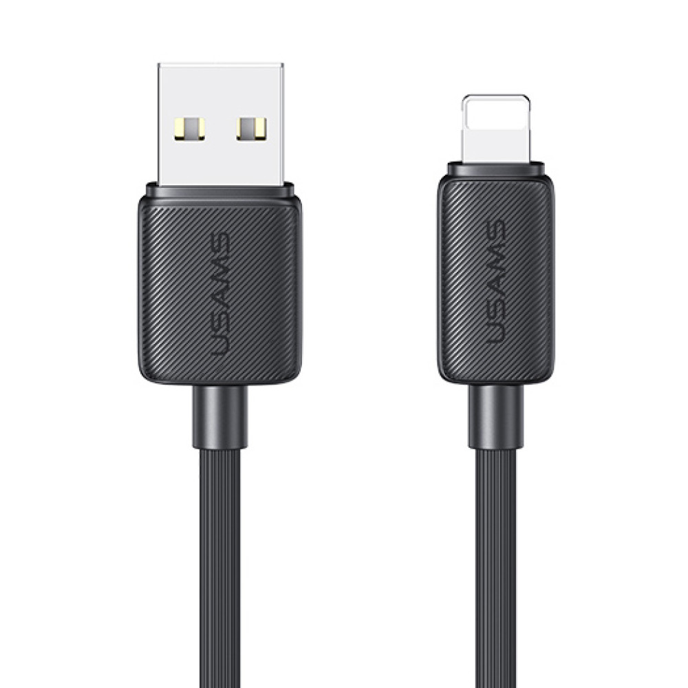 USAMS καλώδιο Lightning σε USB US-SJ689, 2.4A, 480Mbps, 1m, μαύρο