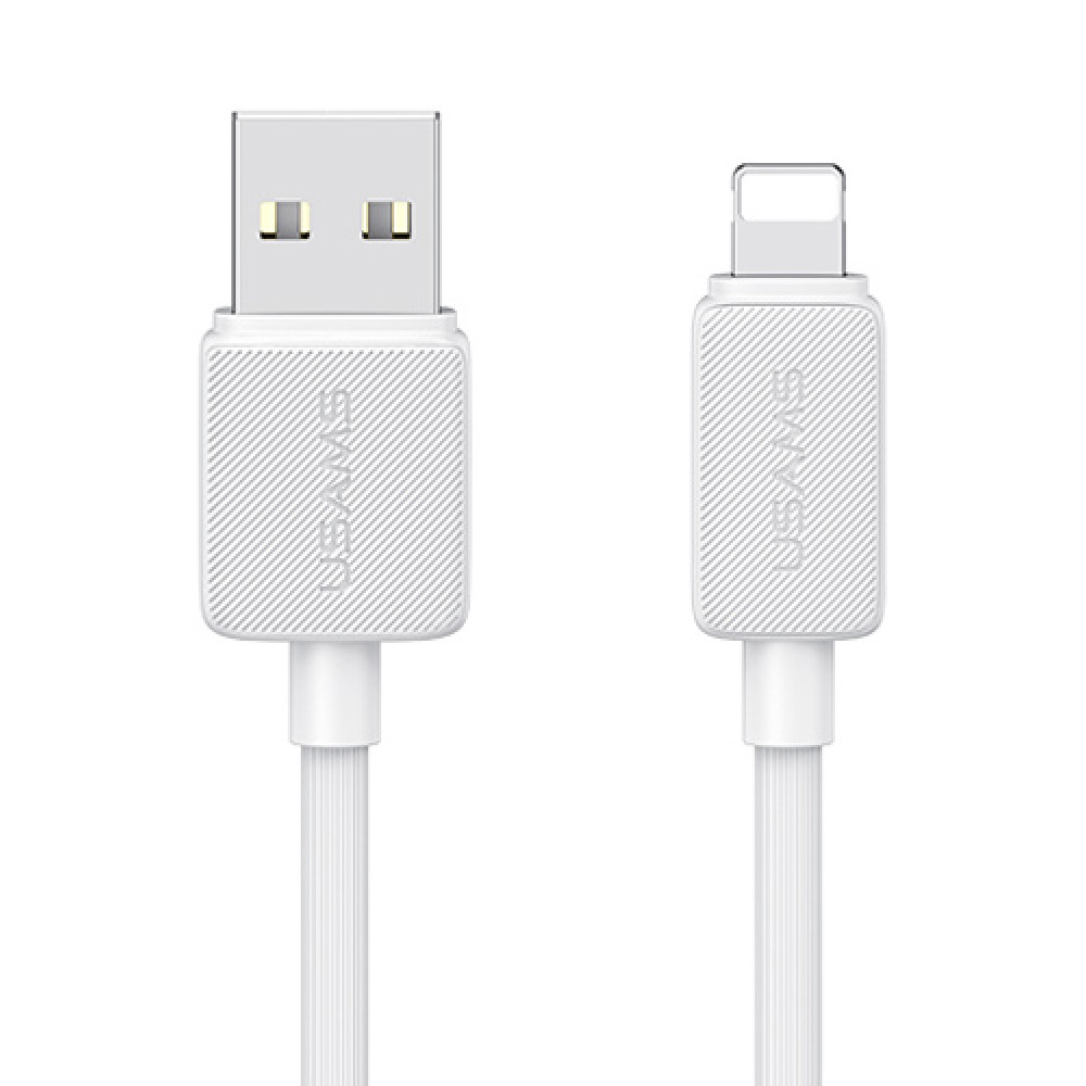 USAMS καλώδιο Lightning σε USB US-SJ689, 2.4A, 480Mbps, 1m, λευκό
