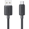 USAMS καλώδιο micro USB σε USB US-SJ690, 2A, 480Mbps, 1m, μαύρο