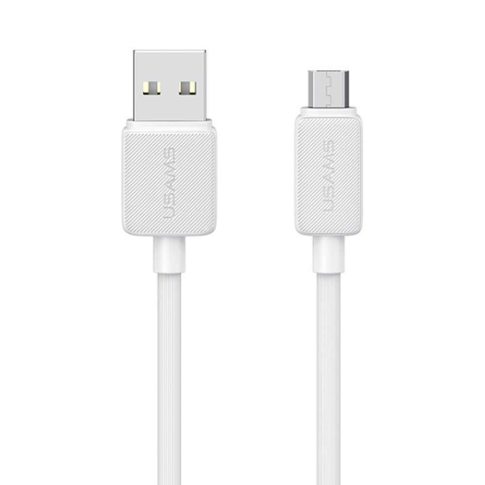 USAMS καλώδιο micro USB σε USB US-SJ690, 2A, 480Mbps, 1m, λευκό