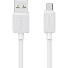 USAMS καλώδιο micro USB σε USB US-SJ690, 2A, 480Mbps, 1m, λευκό