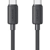 USAMS καλώδιο USB-C σε USB-C US-SJ691, 60W, 480Mbps, 1m, μαύρο