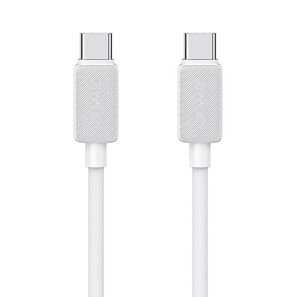 USAMS καλώδιο USB-C σε USB-C US-SJ691, 60W, 480Mbps, 1m, λευκό
