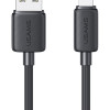 USAMS καλώδιο Lightning σε USB US-SJ694, 2.4A, 480Mbps, 2m, μαύρο