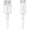 USAMS καλώδιο USB-C σε USB US-SJ708, 3A, 480Mbps, 1m, λευκό