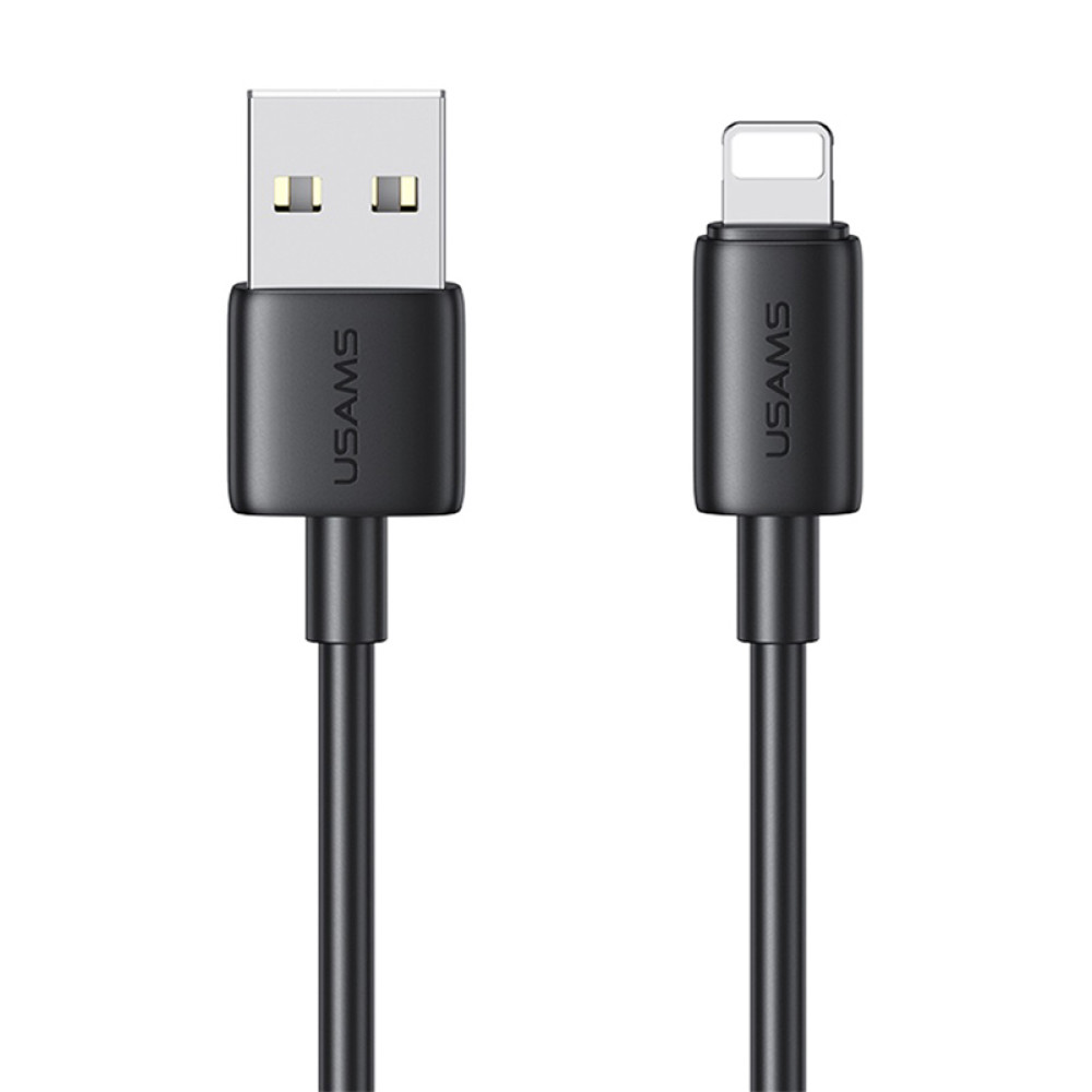 USAMS καλώδιο Lightning σε USB US-SJ709, 2.4A, 480Mbps, 1m, μαύρο