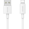 USAMS καλώδιο Lightning σε USB US-SJ709, 2.4A, 480Mbps, 1m, λευκό