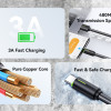 USAMS καλώδιο USB-C σε USB US-SJ732, 3A, 480Mbps, 1m, μαύρο