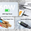 USAMS καλώδιο USB-C US-SJ734, 60W, 480Mbps, 1m, μαύρο