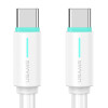 USAMS καλώδιο USB-C US-SJ734, 60W, 480Mbps, 1m, λευκό
