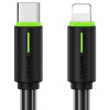USAMS καλώδιο Lightning σε USB-C US-SJ735, 30W, 480Mbps, 1m, μαύρο