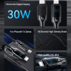 USAMS καλώδιο Lightning σε USB-C SJ741, 30W, 480Mbps, 1.2m, μαύρο