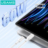 USAMS καλώδιο USB-C SJ763, 60W, 480Mbps, 1m, λευκό