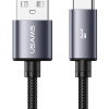 USAMS καλώδιο USB-C σε USB SJ767, 3A, 480Mbps, 1m, μαύρο