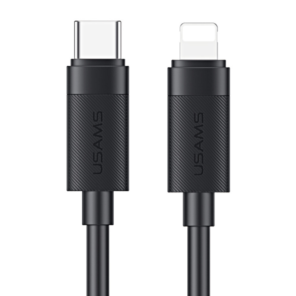 USAMS καλώδιο Lightning σε USB-C SJ781, 30W, 480Mbps, 1m, μαύρο