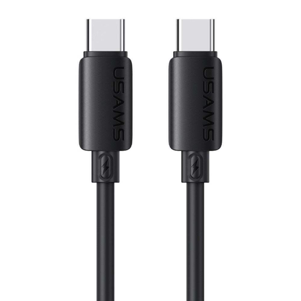 USAMS καλώδιο USB-C SJ787, σιλικόνης, 60W, 480Mbps, 1m, μαύρο
