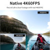 SJCAM action camera SJ8 Pro, οθόνη αφής, 12MP/4K, WiFi, αδιάβροχη θήκη, μαύρη