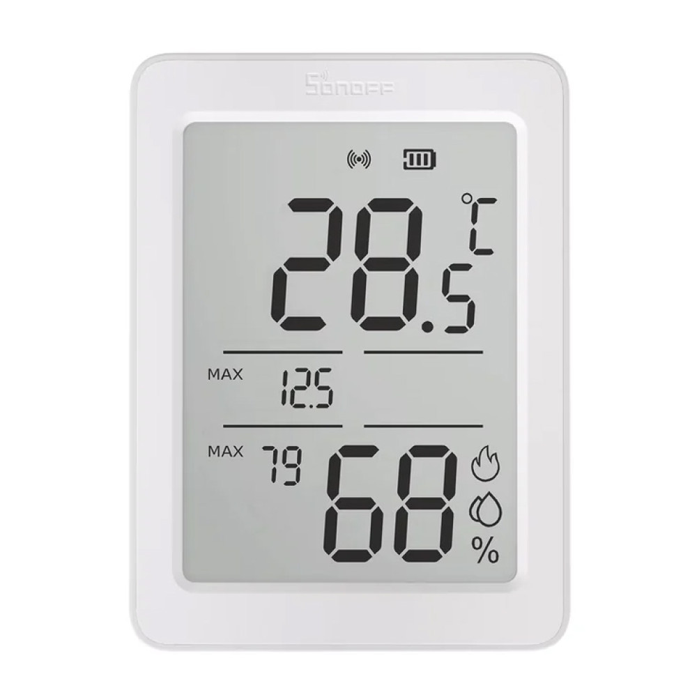 SONOFF smart θερμόμετρο & υγρασιόμετρο AirGuard TH, έως 60°C, ZigBee 3.0 & Bluetooth, λευκό