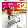 SILICON POWER USB Flash Drive Firma F80, 32GB, USB 2.0, ασημί