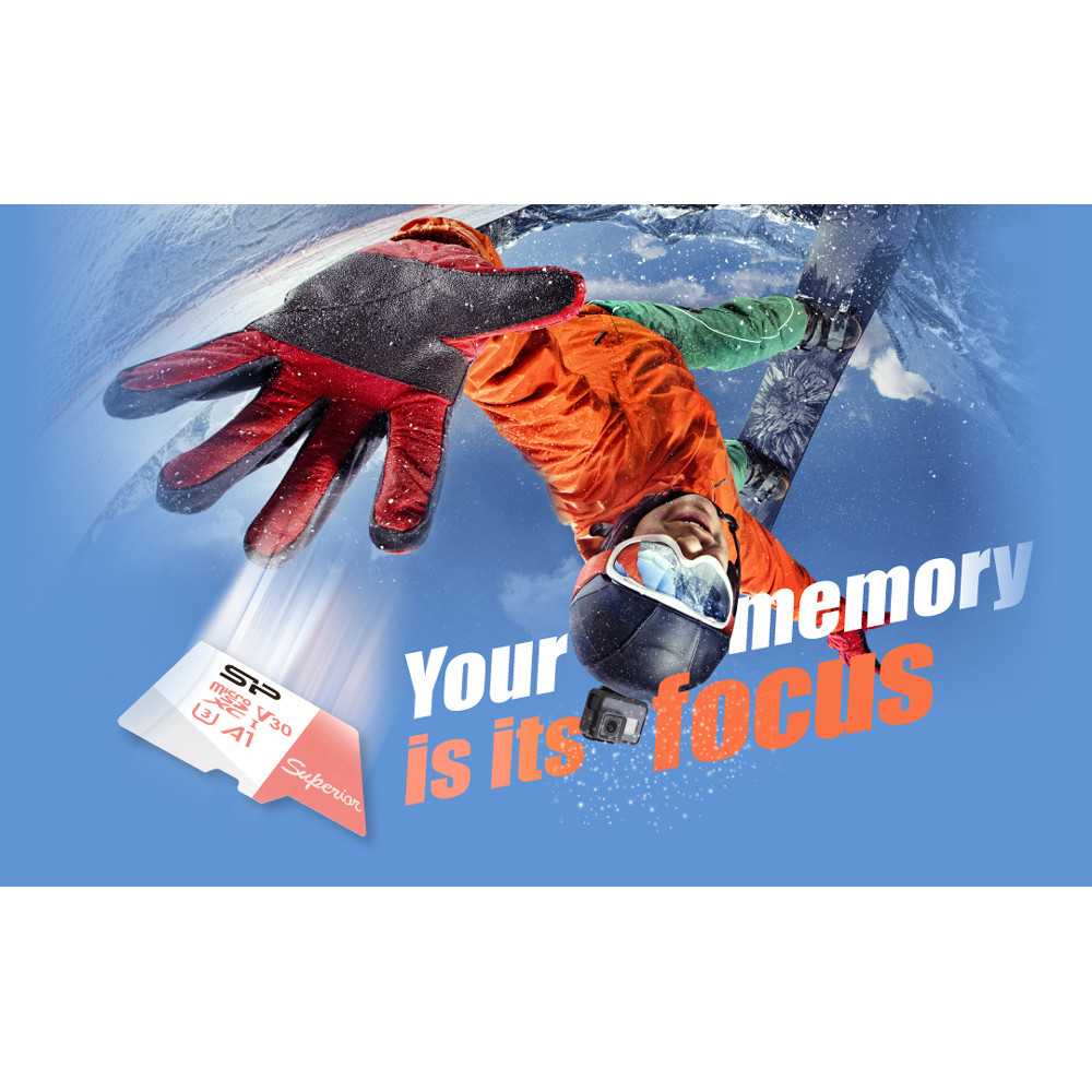SILICON POWER κάρτα μνήμης microSDXC Superior, 64GB, C10 UHS-I U3 A1 V30