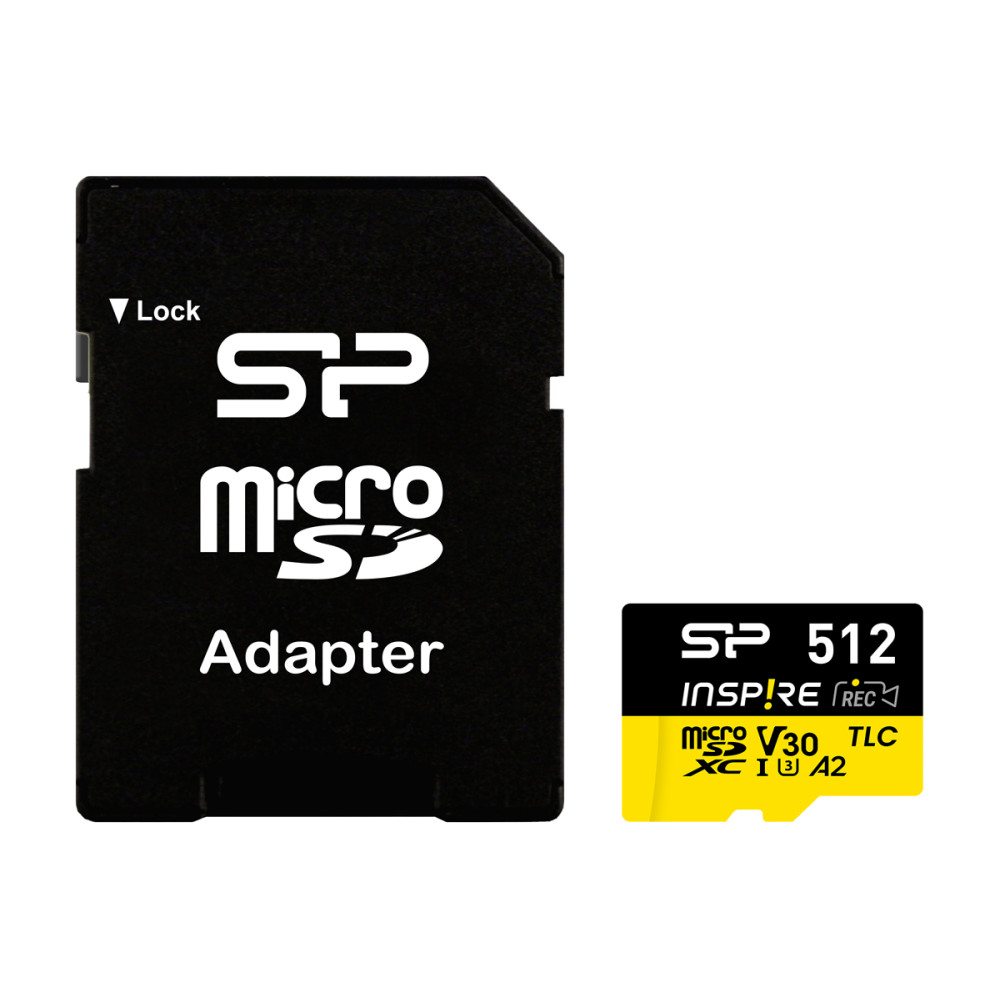 SILICON POWER κάρτα μνήμης microSDXC Inspire, 512GB, UHS-I U3 A1 V30