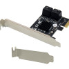POWERTECH κάρτα επέκτασης PCIe σε 4x SATA III ST561, 6Gbps, 95x69mm