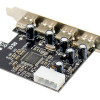 POWERTECH κάρτα επέκτασης PCIe σε 4x USB 2.0 ST622, 480Mbps, ASIX MCS9990