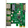 POWERTECH κάρτα επέκτασης PCIe σε USB 3.0 & GbE LAN ST642, VL805&RTL8153