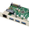 POWERTECH κάρτα επέκτασης PCIe σε USB 3.0 & GbE LAN ST642, VL805&RTL8153