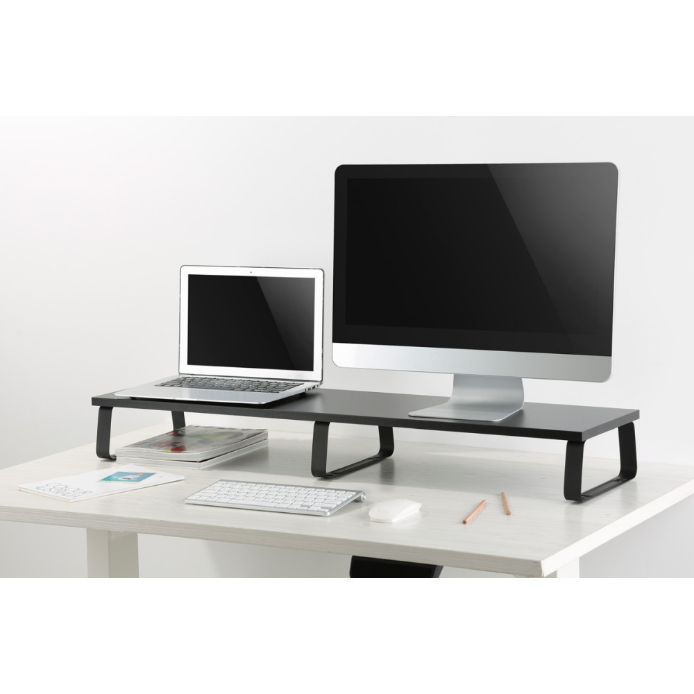 BRATECK επιτραπέζια βάση για 2x οθόνες/laptop STB-112, 13-32", έως 20kg, μαύρη