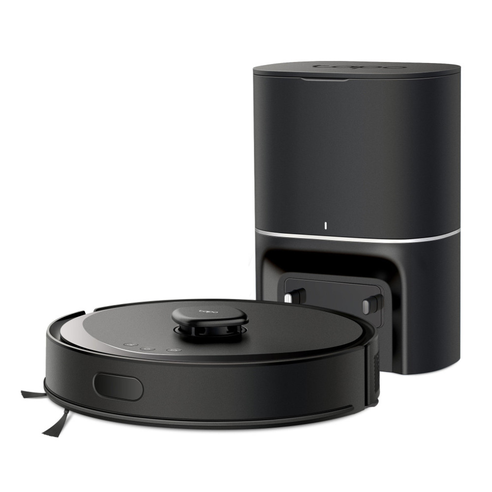 TP-LINK ρομποτική σκούπα Tapo RV30 Max Plus για σκούπισμα & σφουγγάρισμα, με χαρτογράφηση, WiFi, μαύρη, V1.0