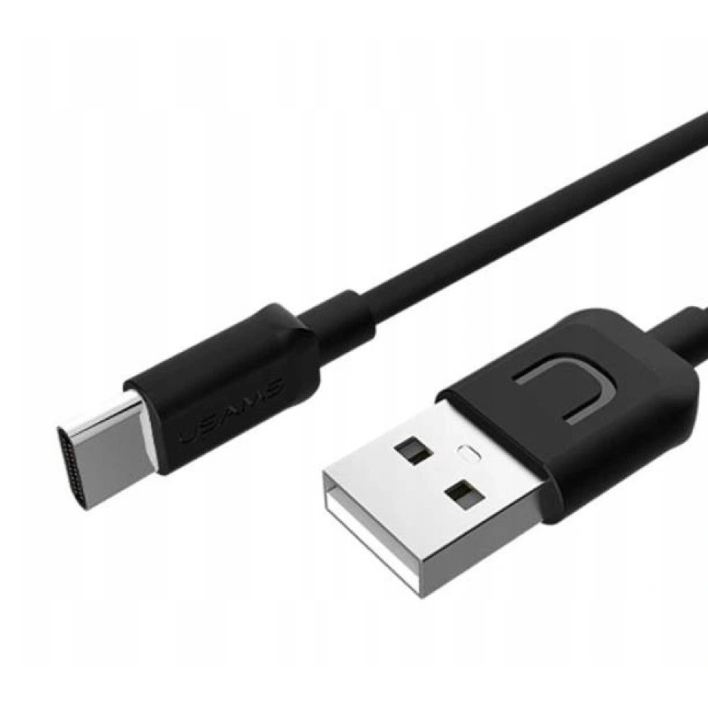 USAMS καλώδιο USB σε USB-C US-SJ099 U-Turn, 2.1A, 1m, μαύρο
