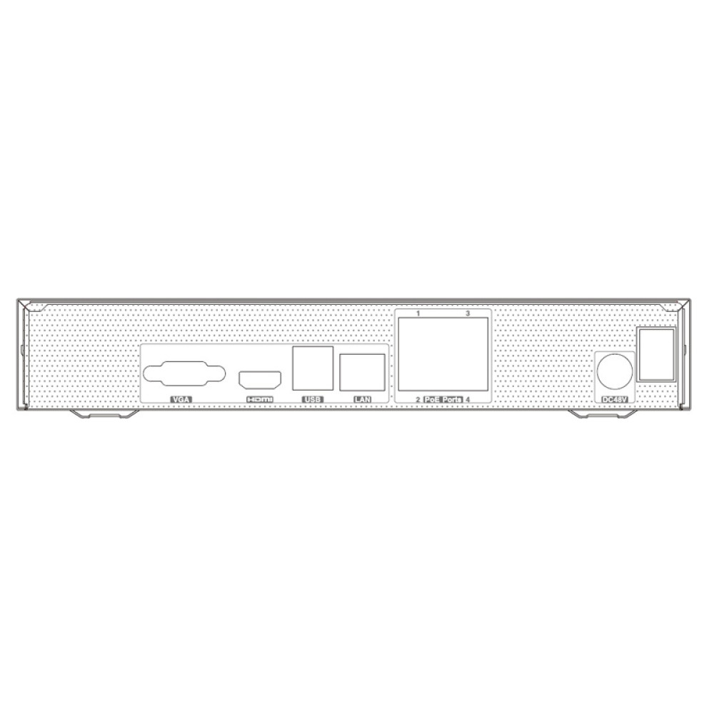 TVT NVR καταγραφικό TD-3104B1-4P, H.265, 4 κανάλια PoE