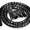 POWERTECH δεματικό καλωδίων TIES-083, πλαστικό, Φ20mm, 2m, μαύρο