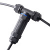 POWERTECH αδιάβροχος σύνδεσμος καλωδίων τροφοδοσίας TOOL-0113, τύπου ταφ, 3pin, IP68, μαύρος
