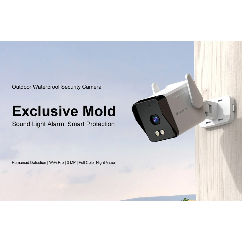VSTARCAM smart κάμερα TS3, 3MP, WiFi, SD, IP66
