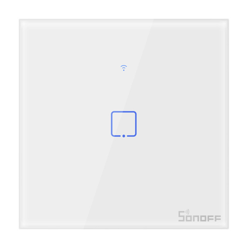 SONOFF smart διακόπτης ΤΧ-T2EU1C, αφής, Wi-Fi, μονός, λευκός