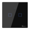 SONOFF smart διακόπτης ΤΧ-T3EU2C, αφής, Wi-Fi, διπλός, μαύρος