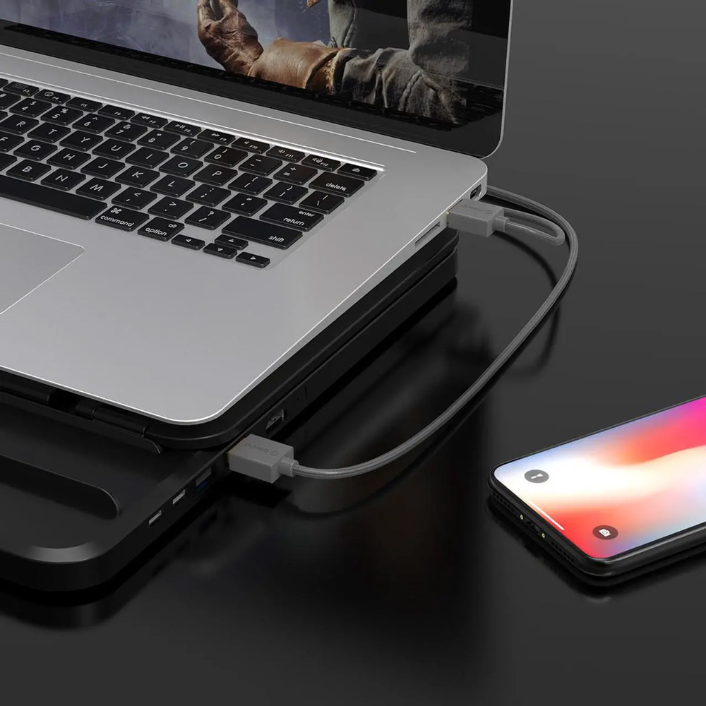 ORICO καλώδιο USB 2.0 U2-AA02, 480Mbps, 1m, γκρι