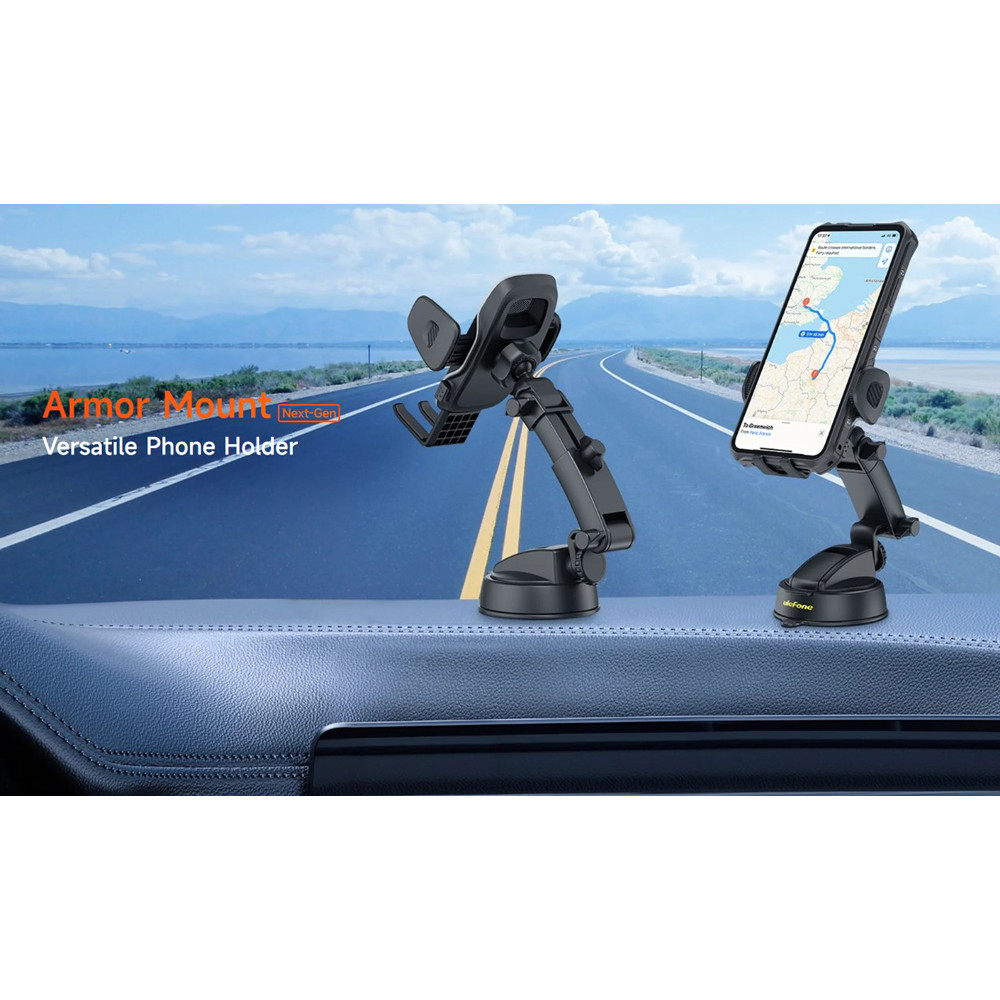 ULEFONE βάση smartphone αυτοκινήτου UAN15 για ταμπλό, 58-100mm x 120mm, μαύρη