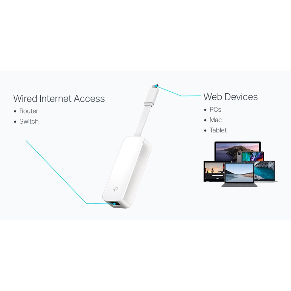 TP-LINK αντάπτορας δικτύου UE300C, USB-C, 1000Mbps Ethernet, Ver. 2.0