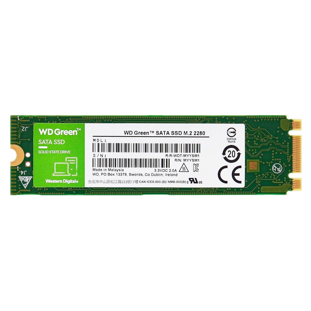 WD M.2 SATA III SSD Green WDS480G3G0B, 480GB, 545MBps, Factory Recertified