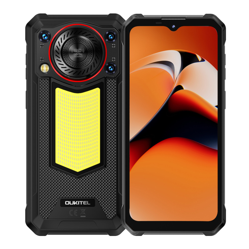OUKITEL smartphone WP53 με ηχείο 3W, 6.52", 8/128GB, 11000mAh, IP68/IP69K/MIL-STD-810H, μαύρο