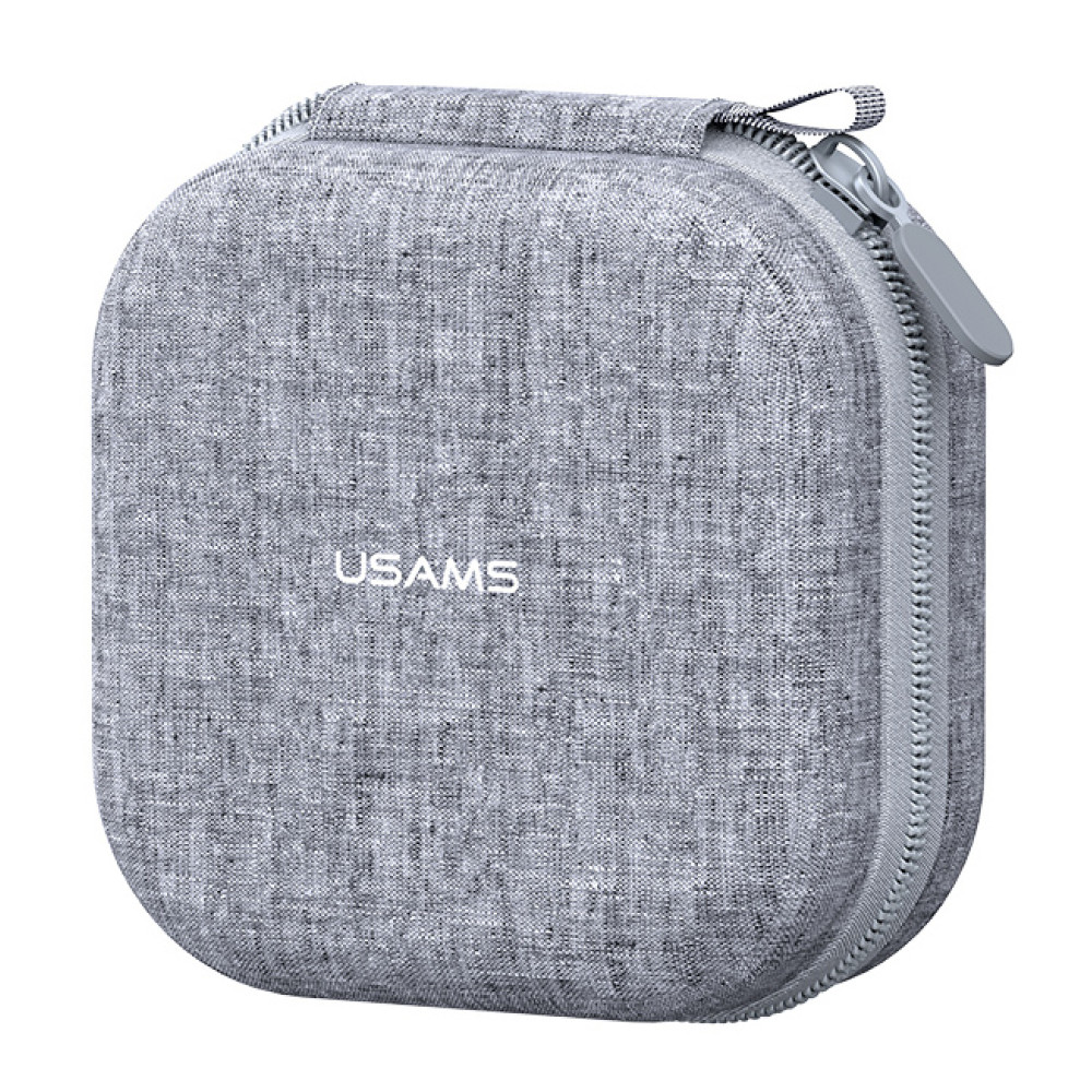 USAMS θήκη οργάνωσης ακουστικών Bluetooth ZB351, 9.5x9.5x5cm, γκρι