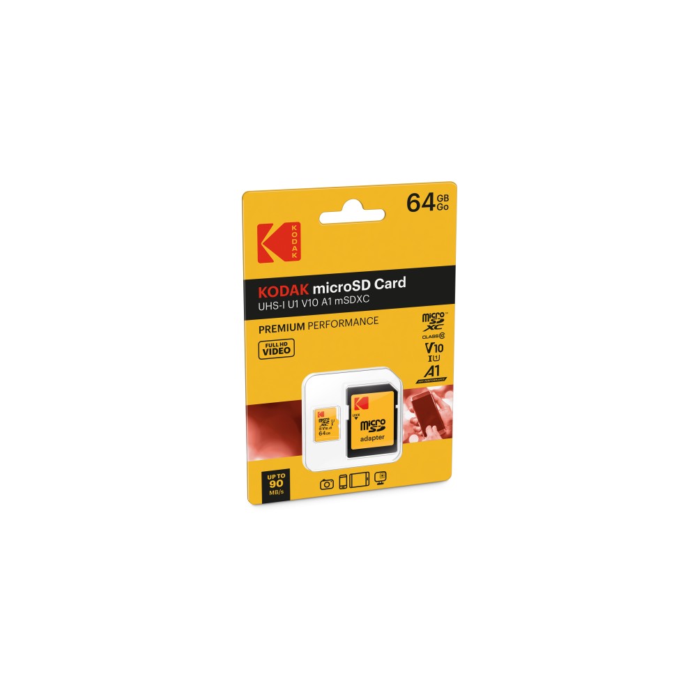 Κάρτα Μνήμης Micro SDHC Kodak 64GB UHS-I U1 V10