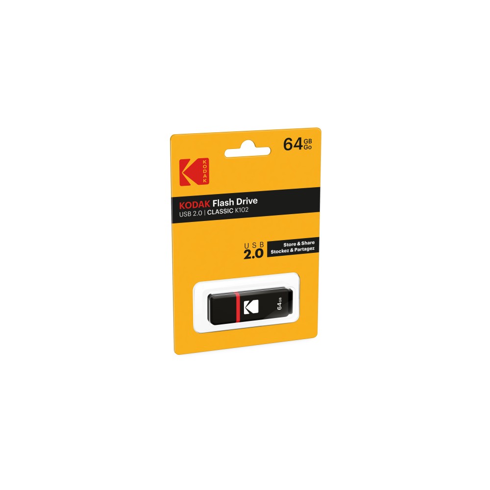 USB Stick Kodak K102 64GB Usb 2.0 Μαύρο