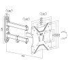 Βάση Τηλεόρασης Επιτοίχια Logilink BP0008 23"-42" έως 25kg
