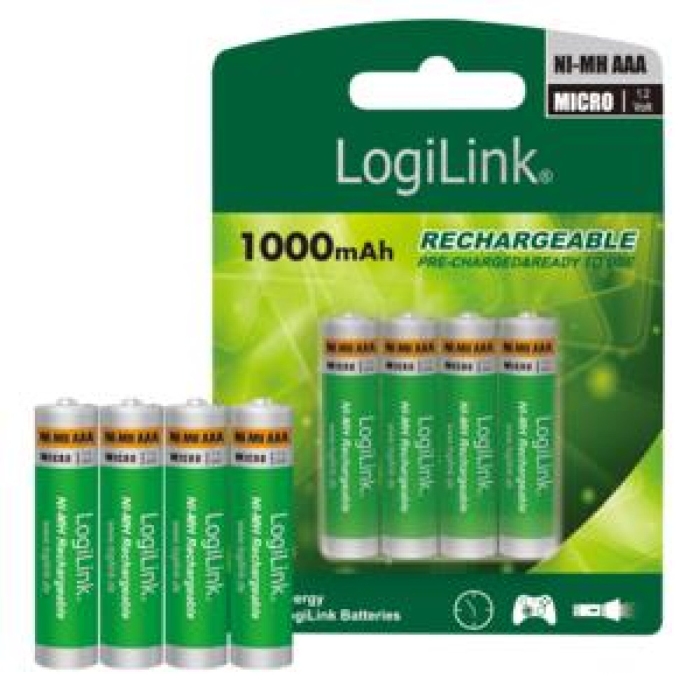 Μπαταρίες Επαναφορτιζόμενες ΑΑΑ 1.2V LogiLink LR03RB4 (4τμχ)