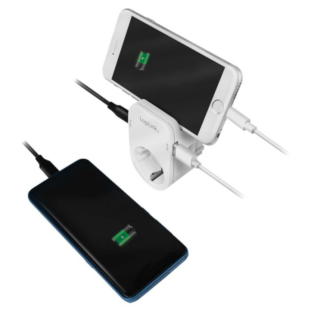 Πρίζα Ασφαλείας LogiLink PA0247 με 2 Θύρες USB