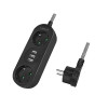 Πολύπριζο 2 Θέσεων LogiLink LPS262U, με 3 Θύρες USB 1.5m Μαύρο